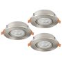 Eglo BARRANCO 902268 Įmontuojamas apšvietimas 3x4.5W/LED 2700K, 4000K, 6500K 3X450lm ip20
