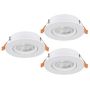 Eglo BARRANCO 902262 Įmontuojamas apšvietimas 3x4.5W/LED 2700K, 4000K, 6500K 3X450lm ip20