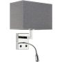 Nowodvorski HOTEL LED 9302 Sienos lempa 1x60W; 1x2,2W/E27/LED 4000K IP20