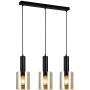 Italux SARDO PND-5581-3-BK+AMB Pakabinama lempa 3x40W/E27 IP20