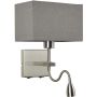 Italux NORTE WL-1122-2-BLSNRCG Sienos lempa 2x60W, 3W/E27, LED 3000K 350LM IP20