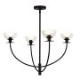Elstead Lighting Sylvia ALM-SYLVIA4-BK-CL Švieslentė 4x40W/E14 IP20