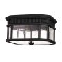 Feiss COTSWOLD LANE FE-COTSLN-F-BK Lubų šviestuvas 2x60W/E27 IP44
