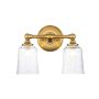 Feiss Hugeunot Lake FE-HUGOLAKE2BATH-BB Sienos lempa 2x3.5W/G9 IP44