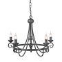 Elstead Lighting HARLECH HR5-BLACK Švieslentė 5x60W/E14