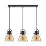 Italux DARLENA PND-22371-3-BK+AMB Pakabinama lempa 3x40W/E27 IP20
