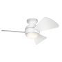 Kichler Sola KLF-SOLA-34-WHT Ventiliatorius 1x10W/LED 3000K 1116 lm IP23