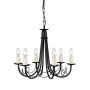 Elstead Lighting MINSTER MN6-BLACK Švieslentė 6x60W/E14