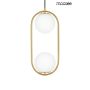 King Home AURELIA TWIN MSE010100303 Pakabinama lempa 2x40W/E14 IP20