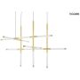 King Home MIKADO MSE1501100487 Pakabinama lempa 30W/LED 3000K 2400lm