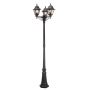 Elstead Lighting NORFOLK NR8-BLK Gatvės šviesos stulpas 3x60W/E27 IP43