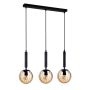 Italux RAVENA PND-2324-3L BK+AMB Pakabinama lempa 3x10W/E27 IP20