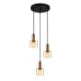 Italux SANTIA PND-65342-3A-BRO+AMB Pakabinama lempa 3x40W/E27 IP20
