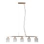 Italux Simona PND-40814-5-HBR Pakabinama lempa 5x40W/E14 IP20