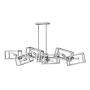 Quintiesse ENSEMBLE QN-ENSEMBLE6-PN Pakabinama lempa 6x60W/E27