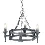 Elstead Lighting SAXON SAX3-BLK-SIL Švieslentė 3x60W/E14