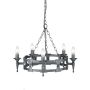 Elstead Lighting SAXON SAX5-BLK-SIL Švieslentė 5x60W/E14