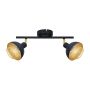 Italux Savio SPL-27357-2-BK-GD Taškinis šviestuvas 2x40W/E14 IP20