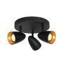 Italux Tino SPL-36748-3R-BK-GD Taškinis šviestuvas 3x10W/GU10 IP20