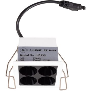 Maxlight X-LINE H0135 Įmontuojamas apšvietimas 4x5w/led 3000k 350lm ip20