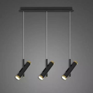 Altavola Design Lunette LA062/CL3_black Pakabinama lempa 6x3W/LED 3000K 1080lm IP20