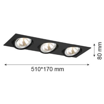 Argon OLIMP 1329 Įmontuojamas apšvietimas 3x6W/G9 IP20