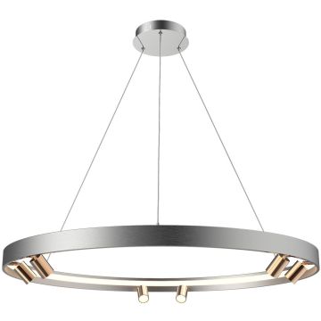 Altavola Design Spectra LA114/P_90_6+1_grey_gold Pakabinama lempa 1x37W+6x5W/LED 3000K 2200lm IP20