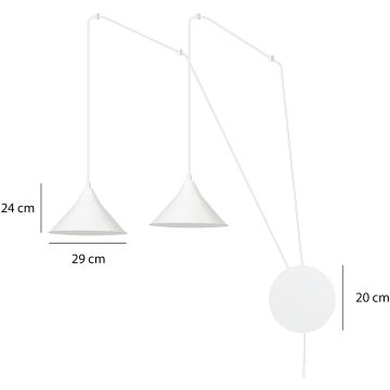 Emibig ABRAMO 159/2 Sienos lempa 2x60W/E27 IP20