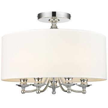 Cosmolight ABU DHABI C05428CH-WH Stropo šviestuvas 5x40W/E14