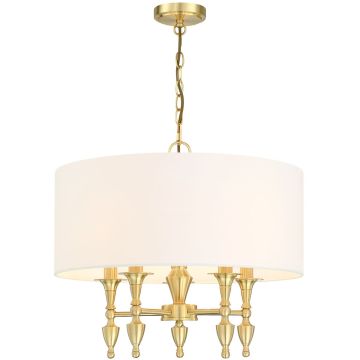 Cosmolight AUSTIN P05197BR-WH żyrandol 5x40W/E14 IP20