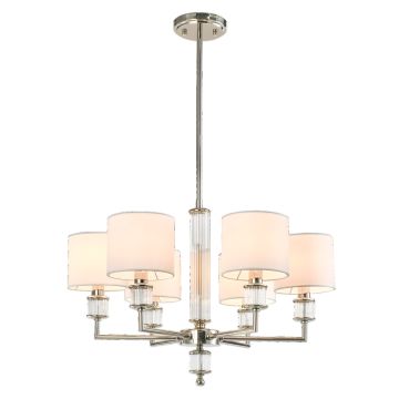 Cosmolight SUTTON P06446NI-WH Stropo šviestuvas 6x40W/E14 ip20
