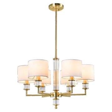 Cosmolight SUTTON P06692BR-WH Stropo šviestuvas 6x40W/E14 ip20