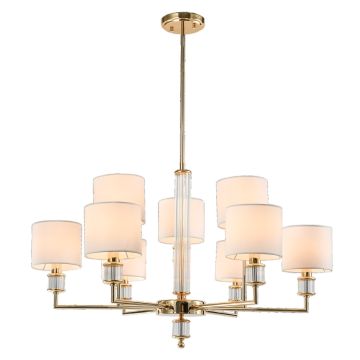 Cosmolight SUTTON P09378AU-WH Stropo šviestuvas 9x40W/E14 ip20