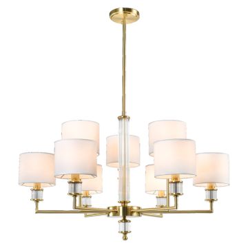 Cosmolight SUTTON P09685BR-WH Stropo šviestuvas 9x40W/E14 ip20