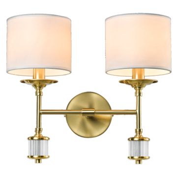 Cosmolight SUTTON W02852BR-WH Sienos lempa 2x25W/E14 ip20