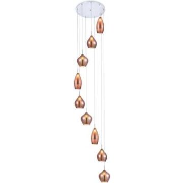 AZzardo AMBER MILANO 9 AZ3134 Pakabinama lempa 9x40W/G9 IP20