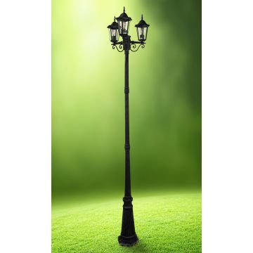 Polux LIGURIA-LT 313423 Gatvės šviesos stulpas 3x20W/E27 IP43