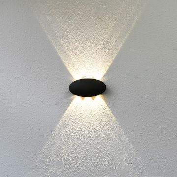 Italux Pontas OWL-55034-BK Sienos lempa 1x6W/LED 3000K 430lm IP54