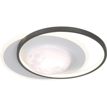 Italux Desulo PLF-02727-M-BK Stropo šviestuvas 1x40W/LED 3000K/4000K/6000K 5300lm IP20