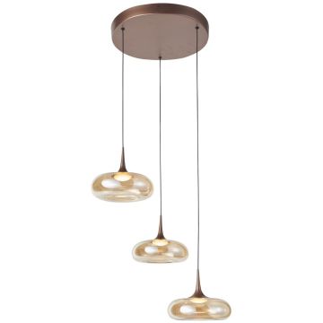 Italux Tenele PND-24028-3A-COPP Pakabinama lempa 3x21W/LED 3000K 1300lm IP20