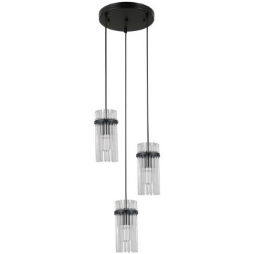 Italux Merto PND-40930-3A-BK Pakabinama lempa 3x40W/E14 IP20