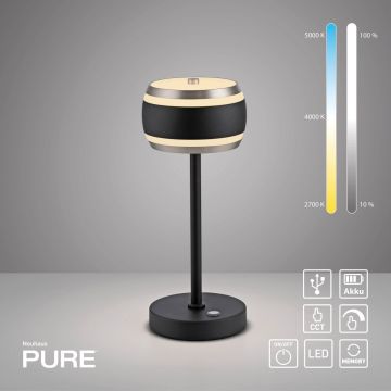 Paul Neuhaus PURE FALLING RINGS 4503-18 Stalo lempa 1x8W/LED 2200-5000k 310lm ip20