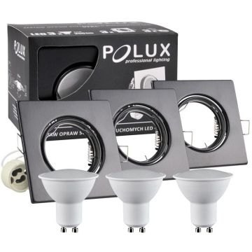 Polux OLIN 305879 Įmontuojamas apšvietimas 1x3,5W/GU10 3000K 250LM IP20