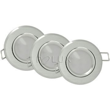 Polux SUN 305275 Įmontuojamas apšvietimas 1x3,5W/GU10 3000K 250LM IP20