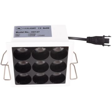 Maxlight X-LINE H0137 Įmontuojamas apšvietimas 9x10w/led 3000k 700lm ip20