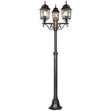 Trio VOLTURNO 405960328 Gatvės šviesos stulpas 3x60w/e27 ip23