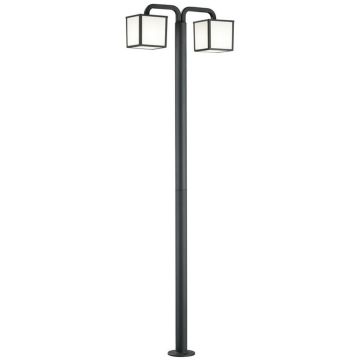 Trio CUBANGO 421560242 Gatvės šviesos stulpas 2x15w/e27 3000k 400lm ip54