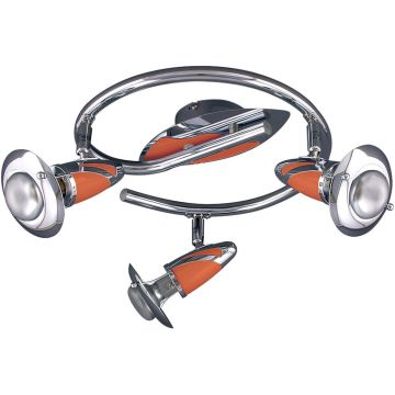 Prezent ZEUS CH/ORANGE 473 Taškinis šviestuvas 3x40w/e14_r50