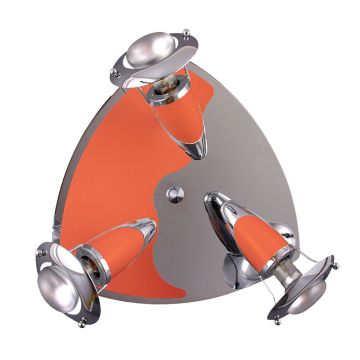 Prezent ZEUS CH/ORANGE 474 Taškinis šviestuvas 3x40W/E14/R50 IP20
