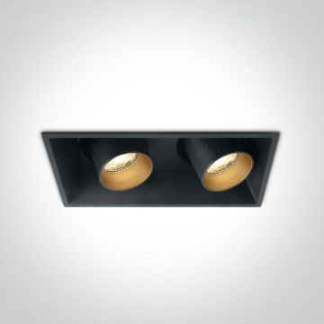 One Light The Recessed Cylinders 51211C/B/W Įmontuojamas apšvietimas 2x11W/LED 3000K 820lm IP20